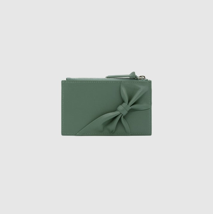 BOW CARDWALLET _ TURF GREEN