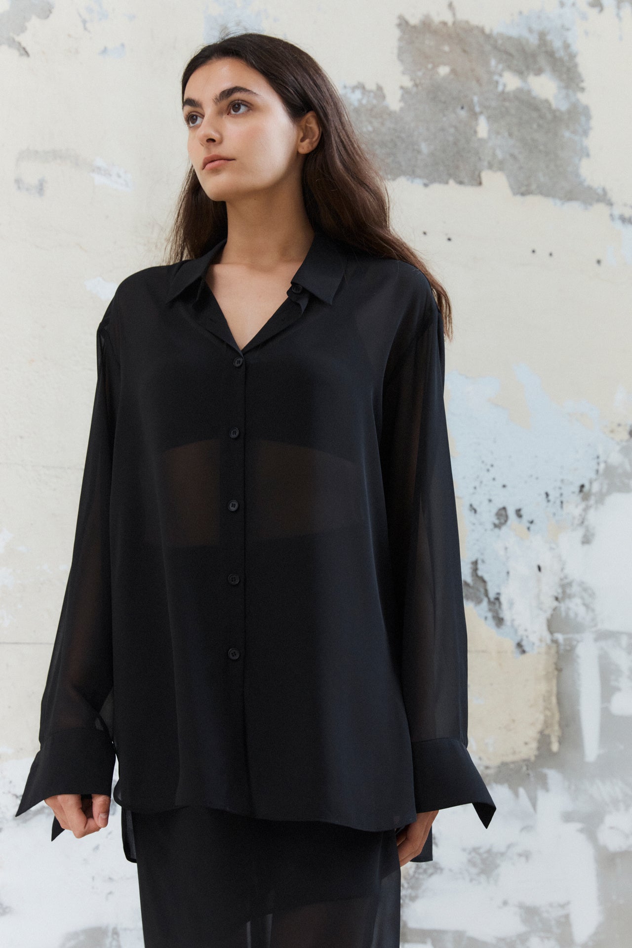 Flimsy Sheer Shirt Black