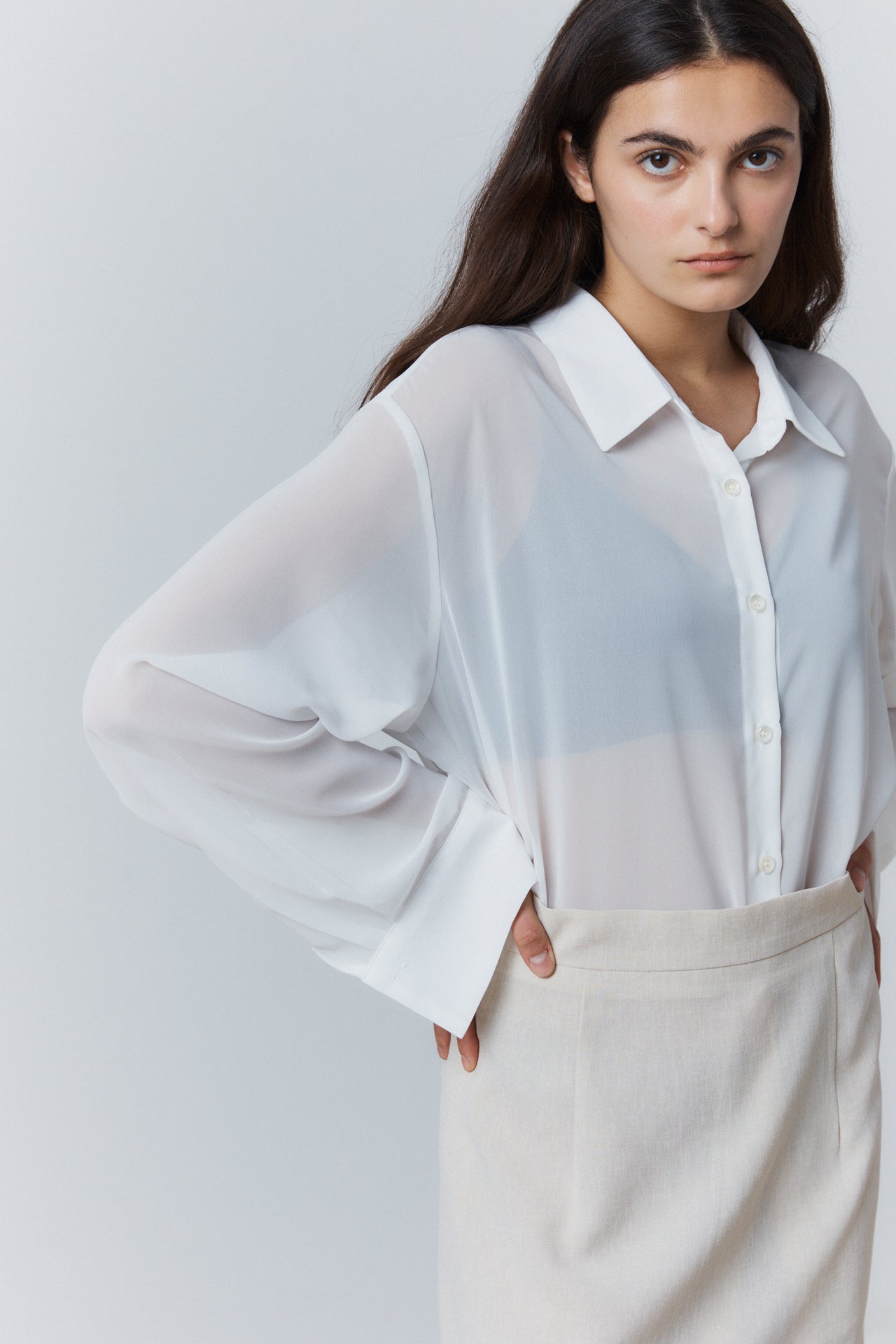 Flimsy Sheer Shirt White