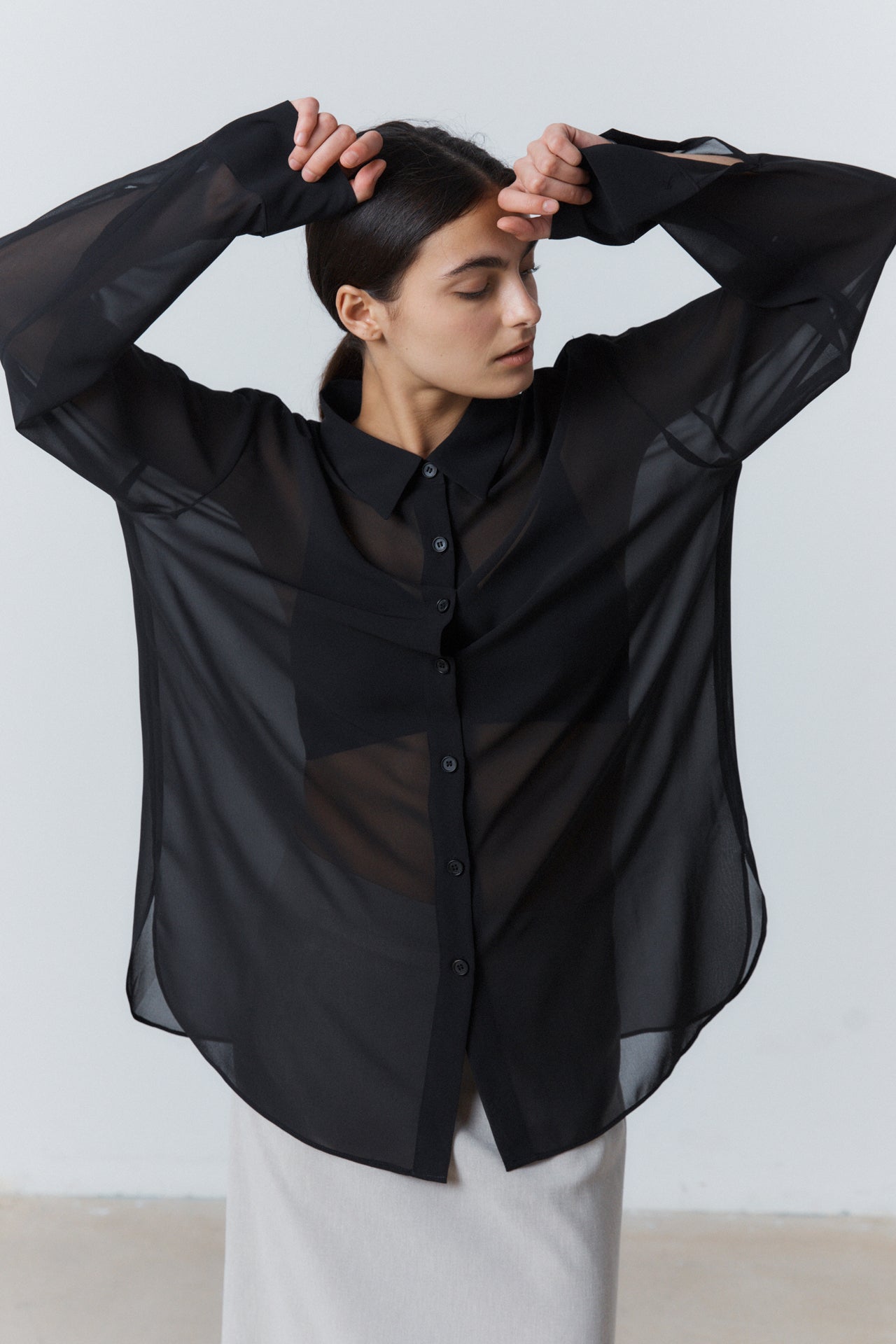 Flimsy Sheer Shirt Black