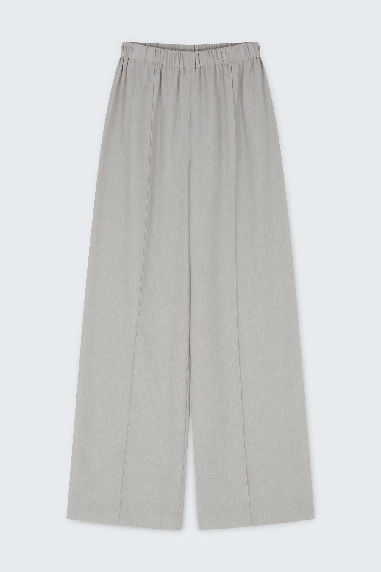 Light Twill Easy Banding Trousers Gray Beige