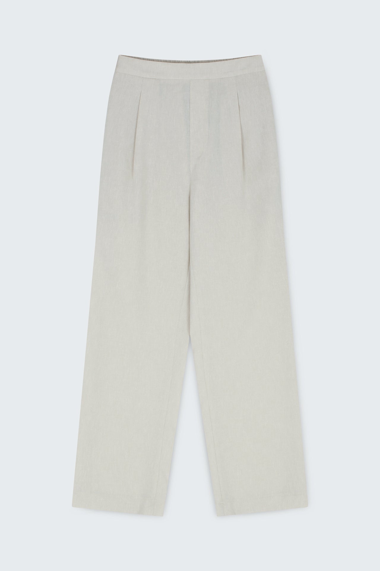 Light Twill Ankle Length Trousers Beige