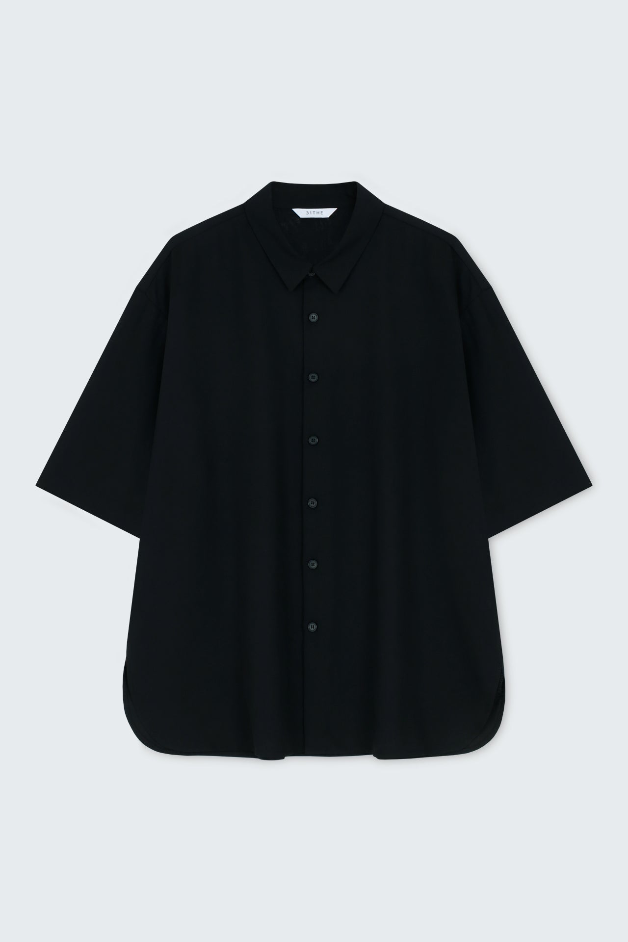 Light Twill Semi-Oversized Shirt Black