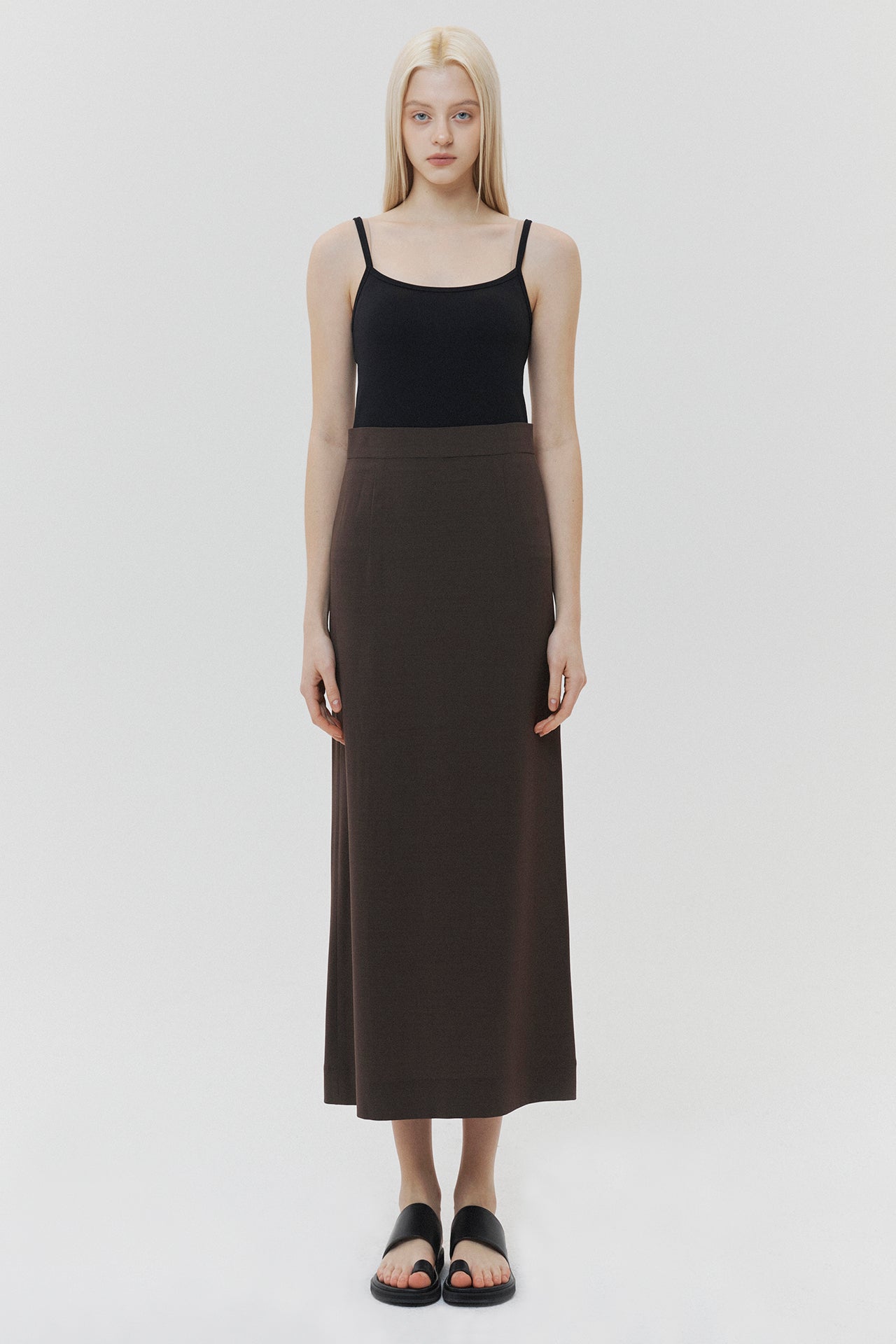 Signature Maxi Skirt Brown