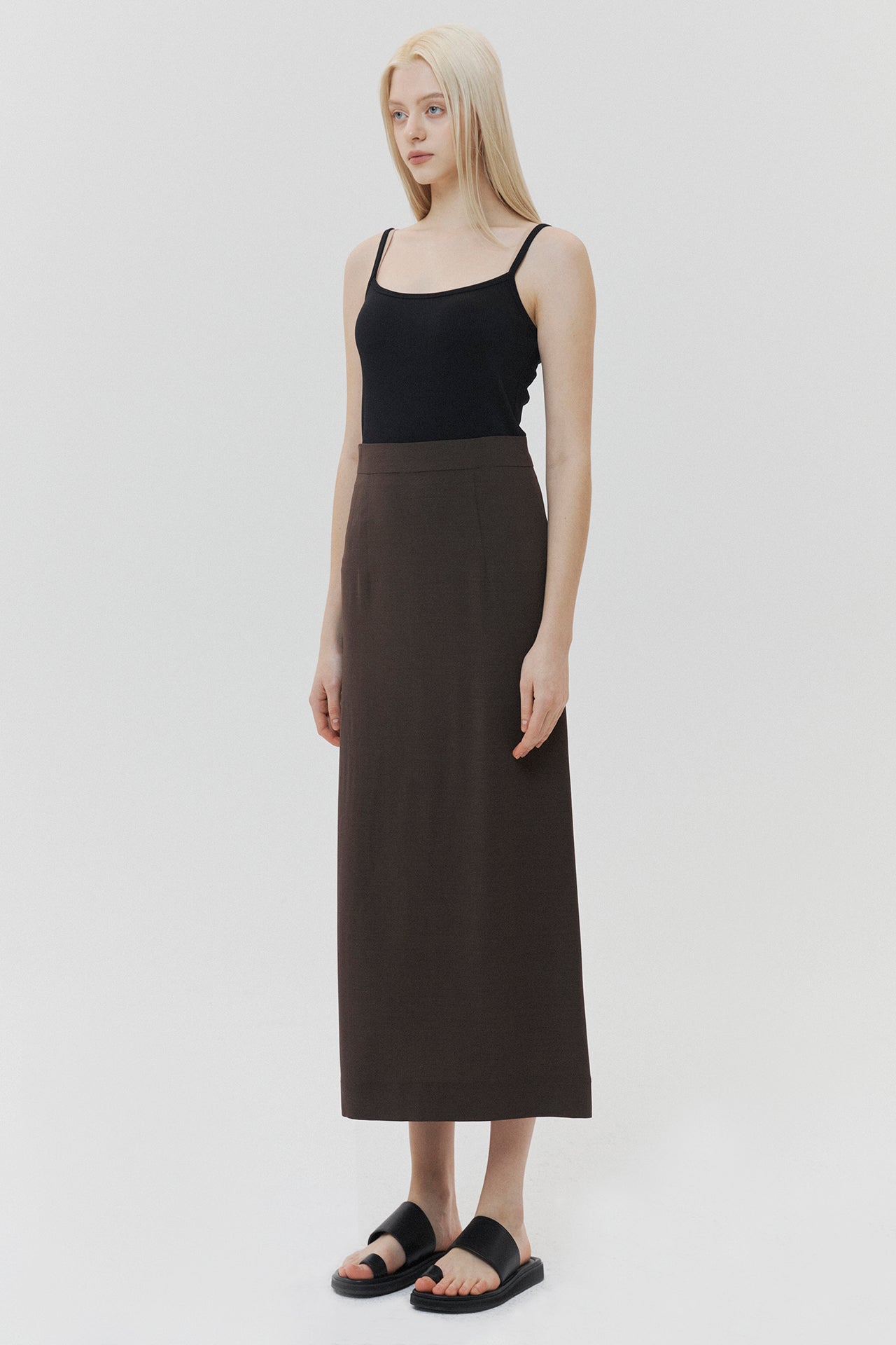 Signature Maxi Skirt Brown