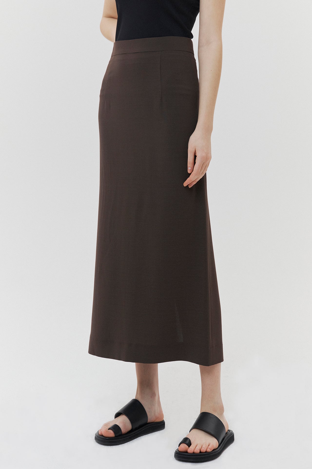 Signature Maxi Skirt Brown