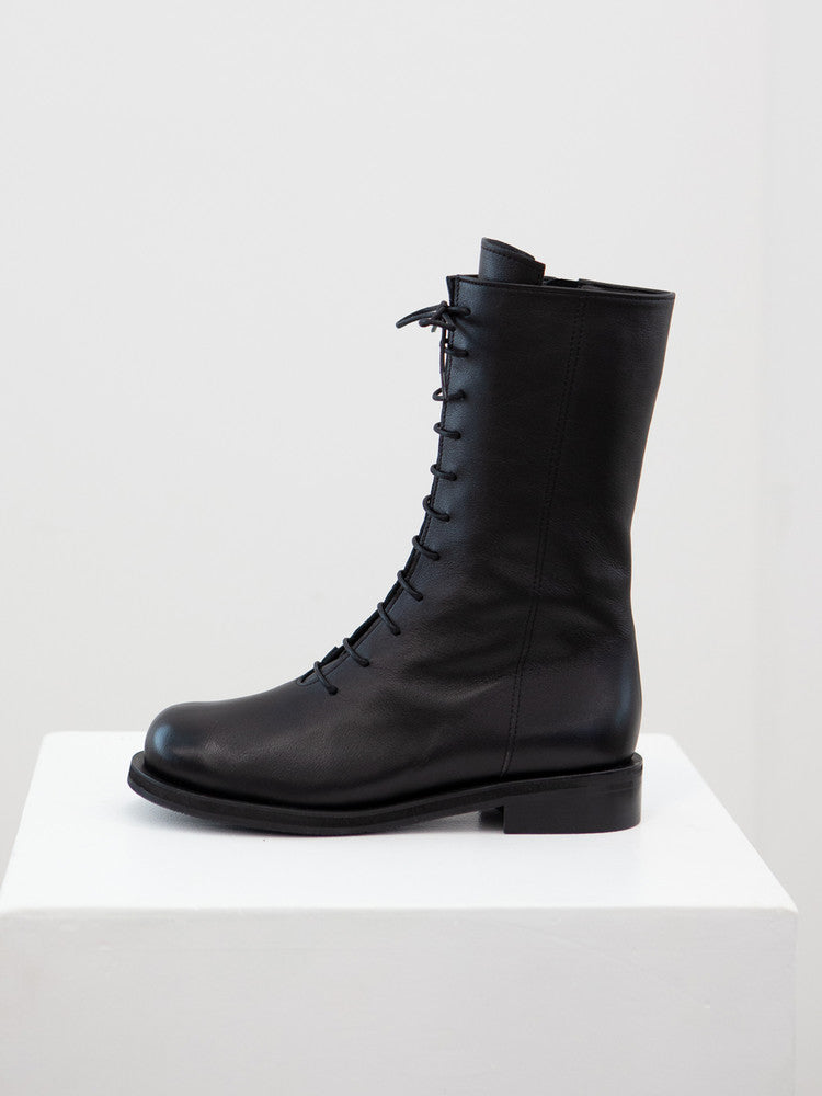 MOON LACE-UP ANKLE BOOTS 22F10 BK