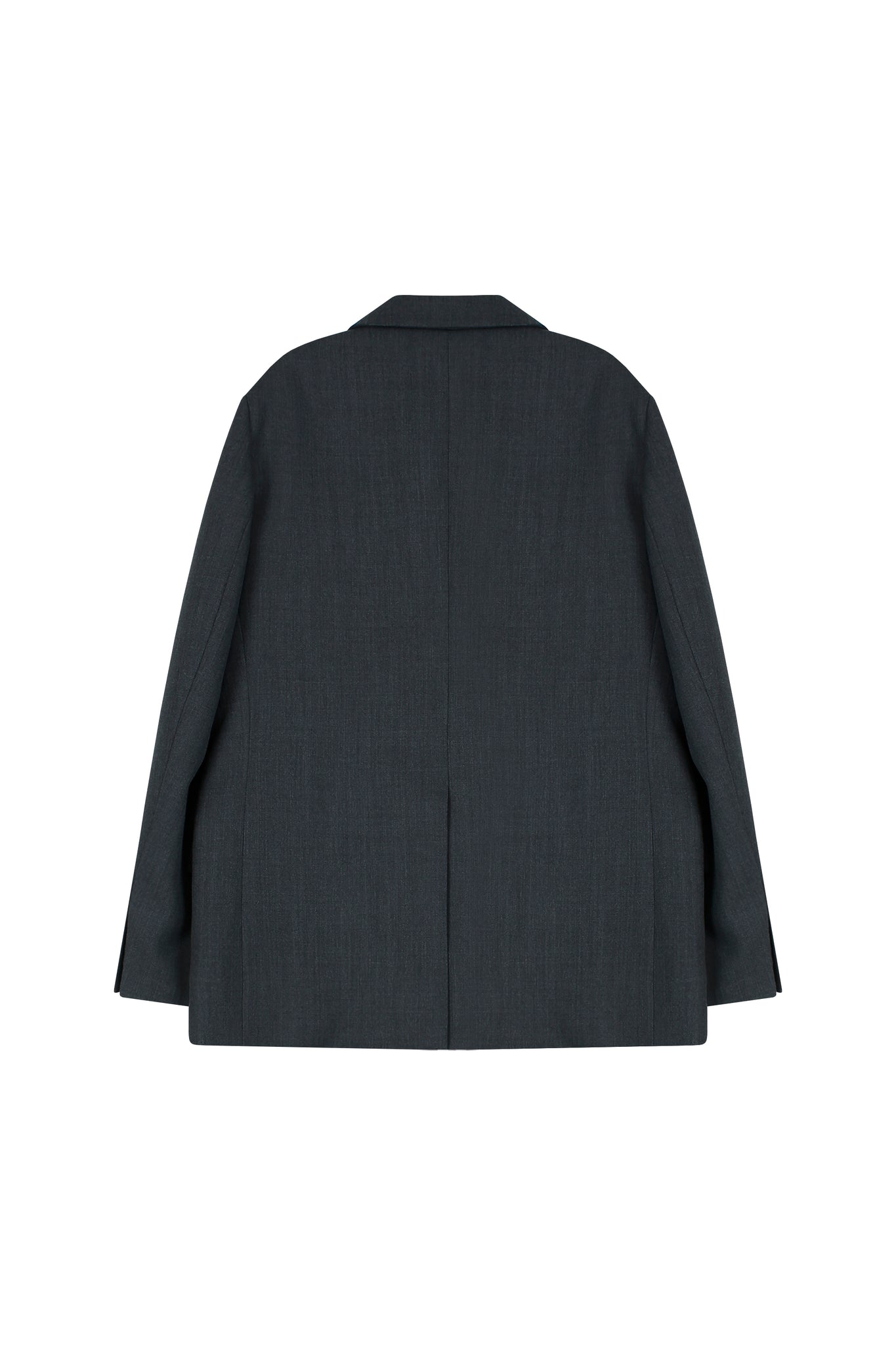 Wool Single Blazer Gray