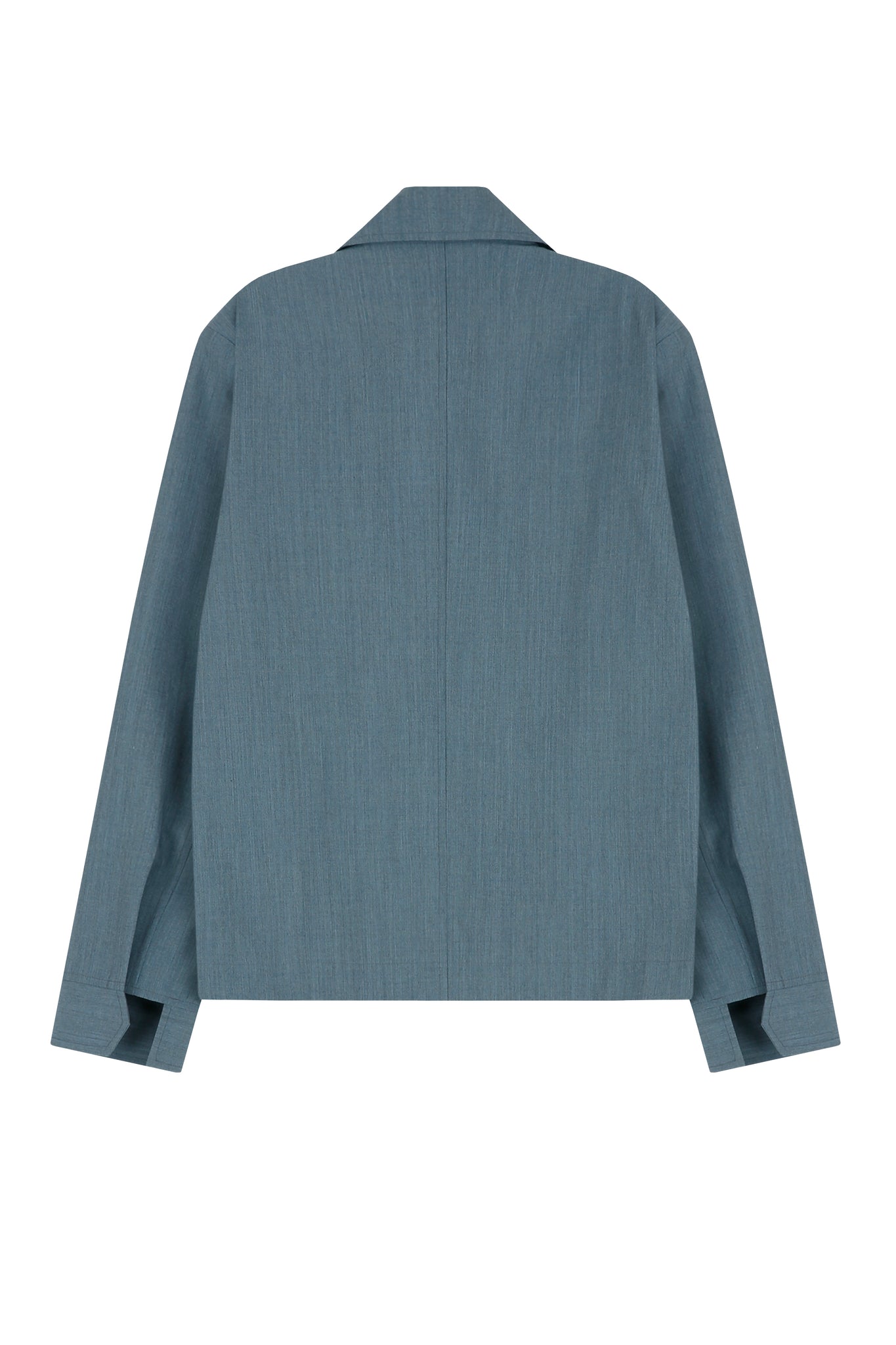 Wool Zip-up Jumper Ash Blue