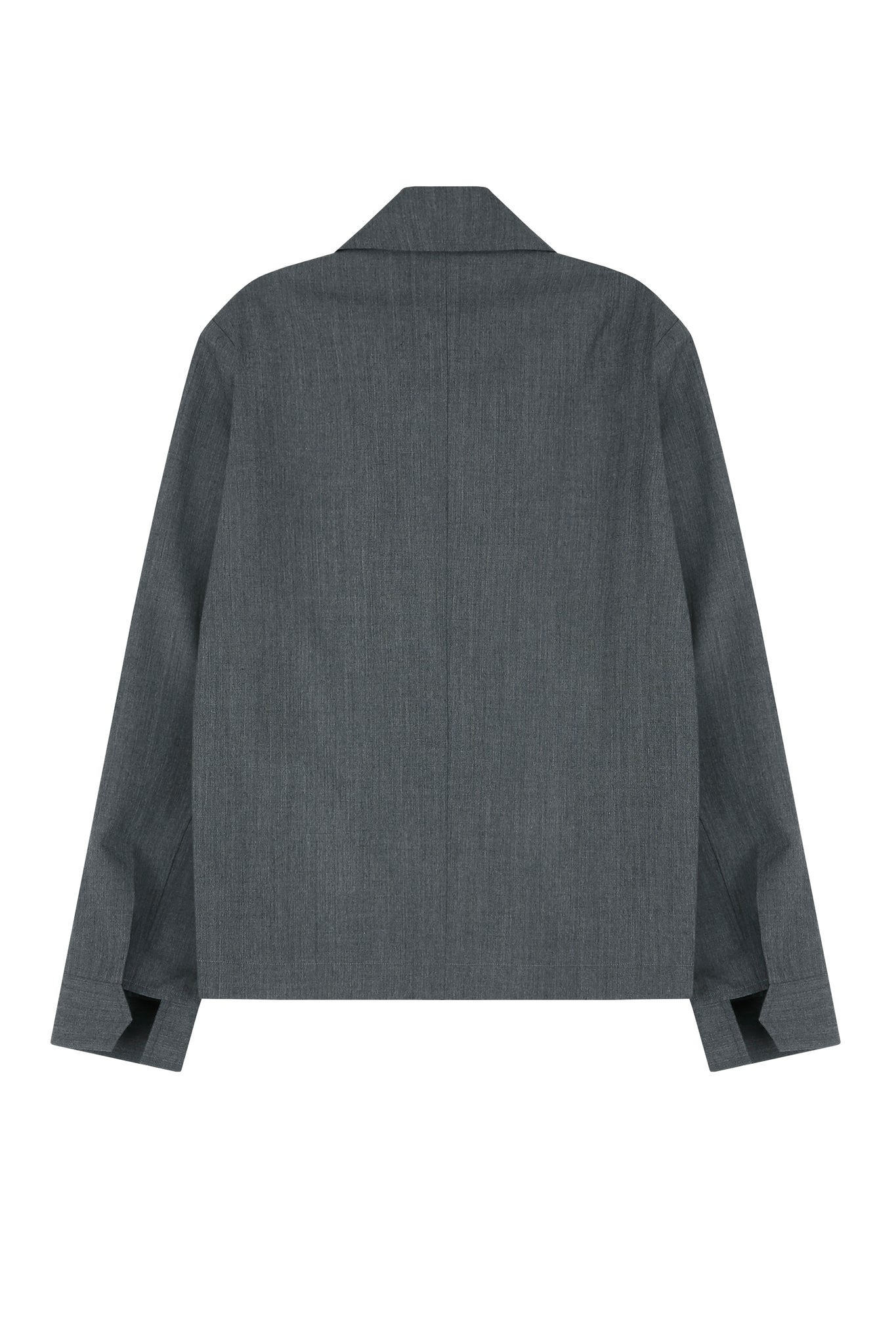 Wool Zip-up Jumper Light Gray