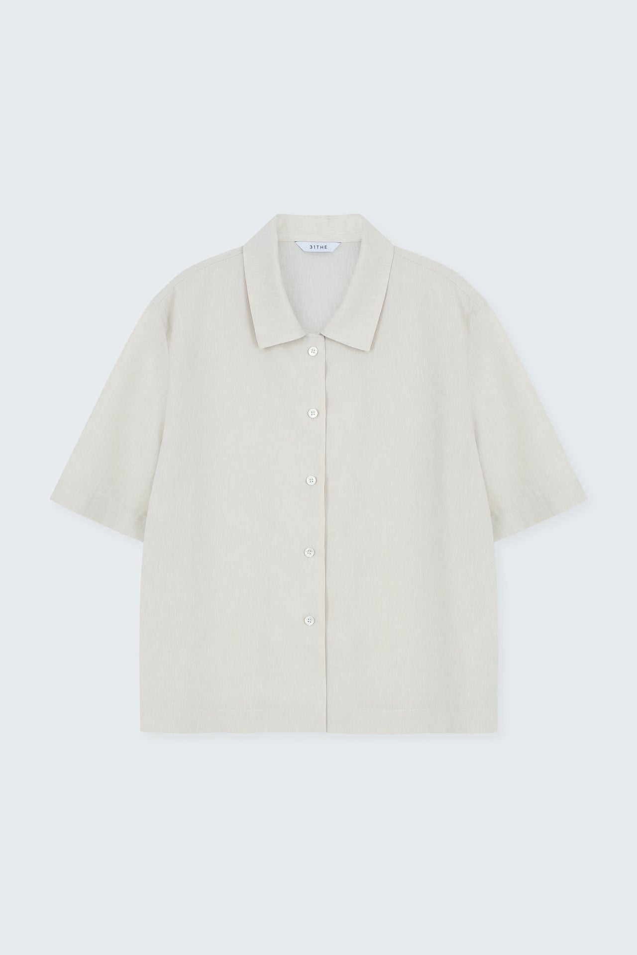 Light Twill Waist String Shirt Beige