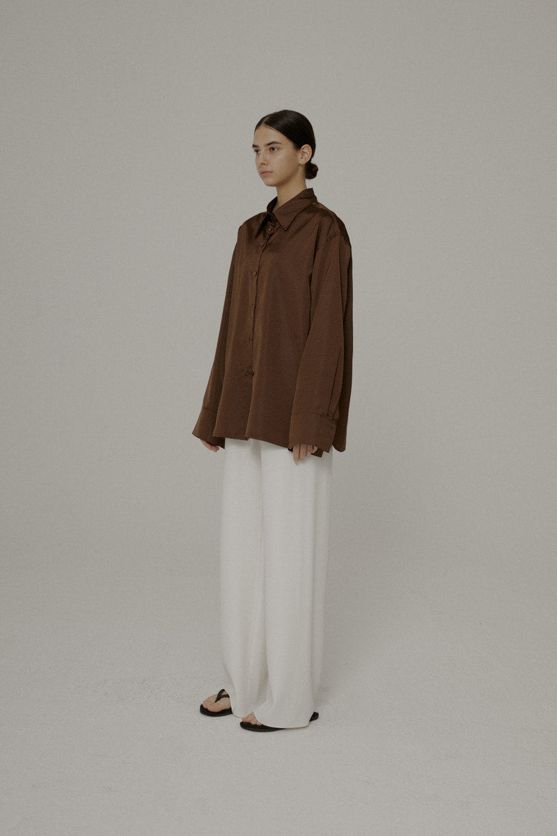31 high-rise soft touch trousers (cream) - LINGER GALLERY