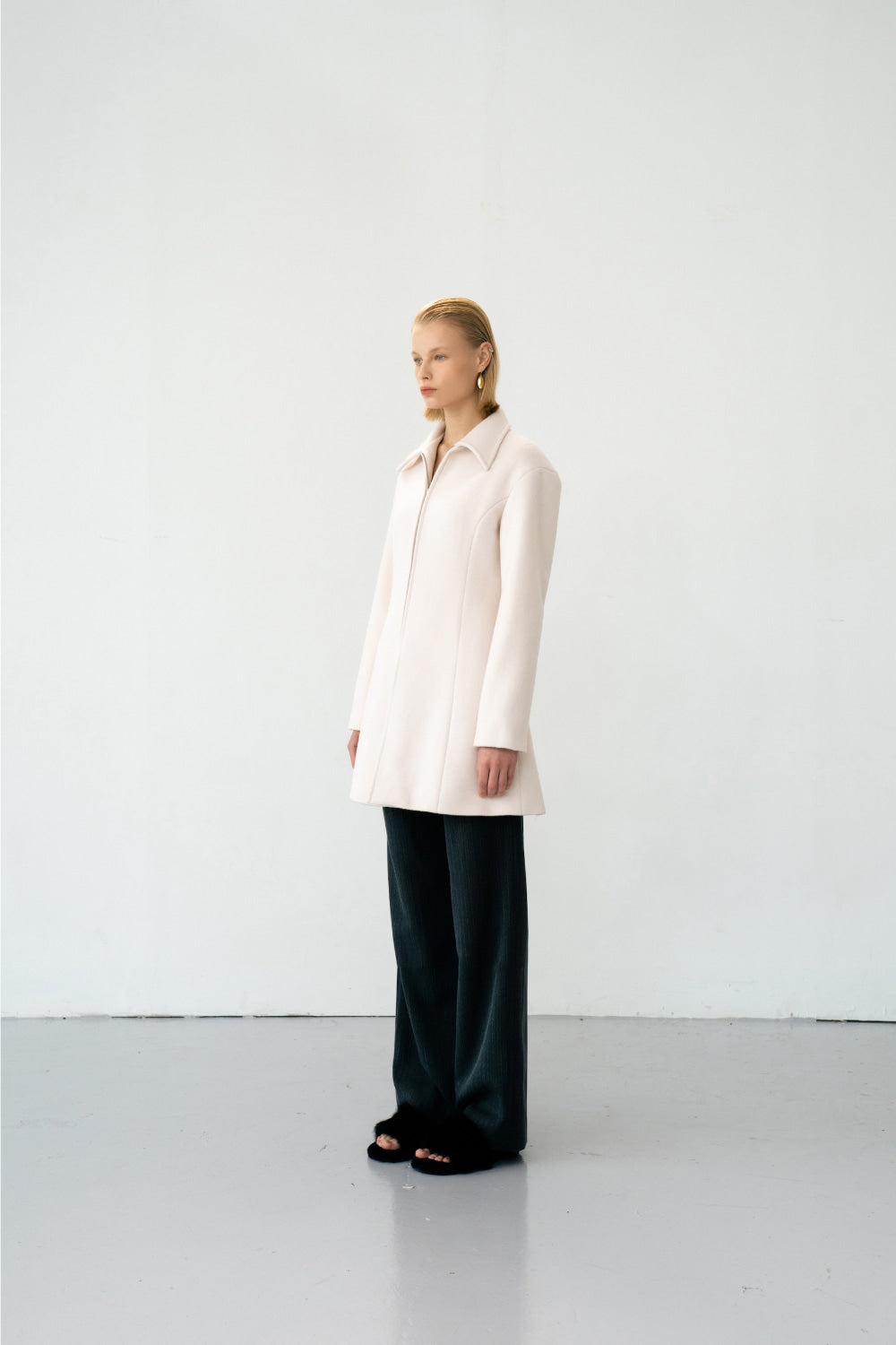 Yuna A-Line Wool Coat - LINGER GALLERY