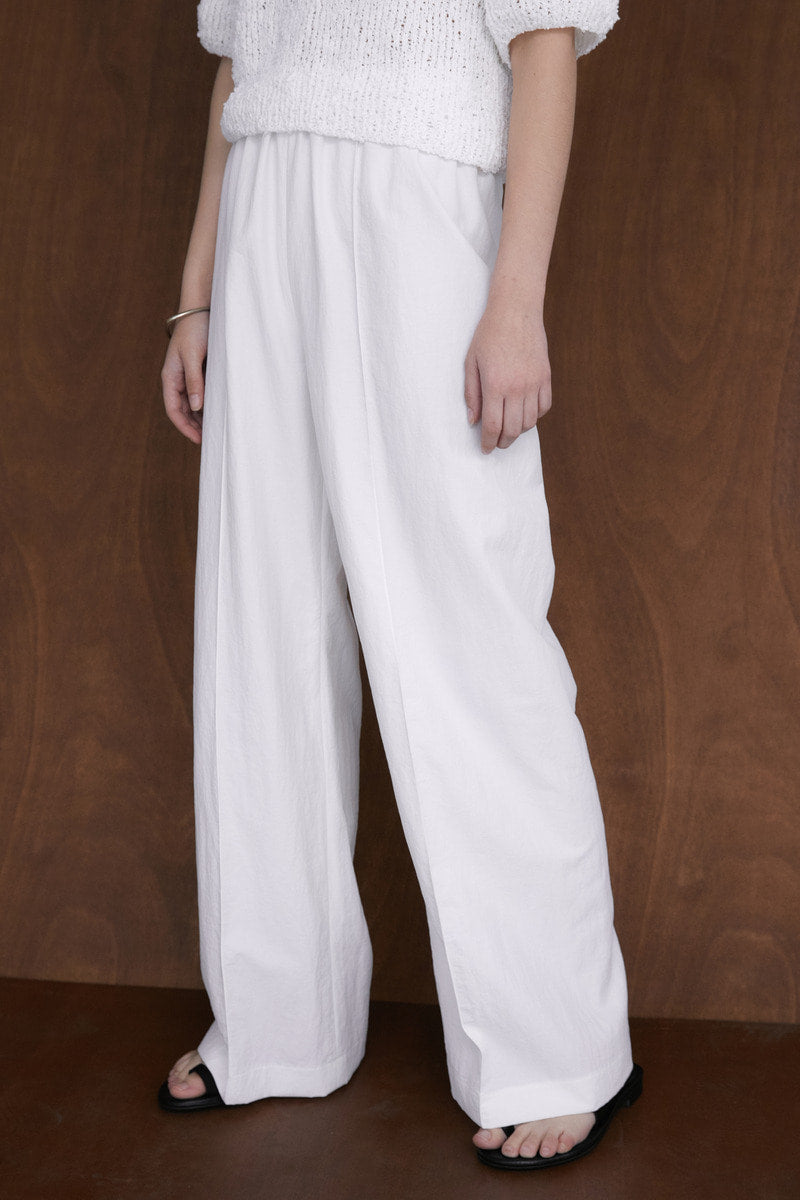 31 summer pintuck trousers (white)