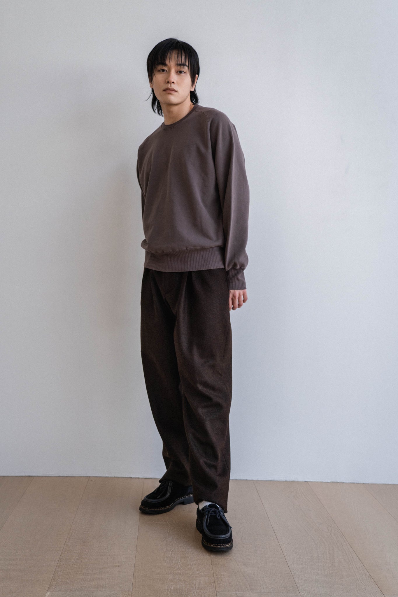 Brown Shetland Twill Wool Trousers