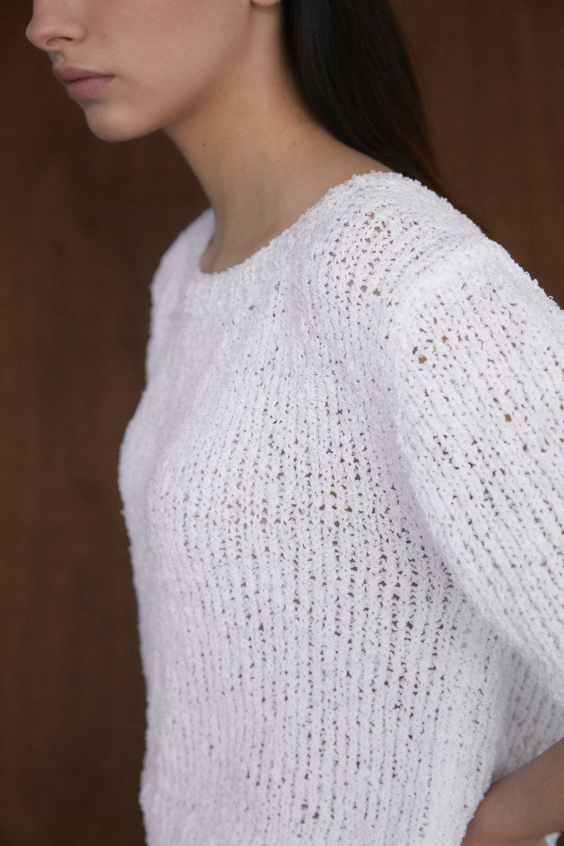 31 crochet knit top (white)