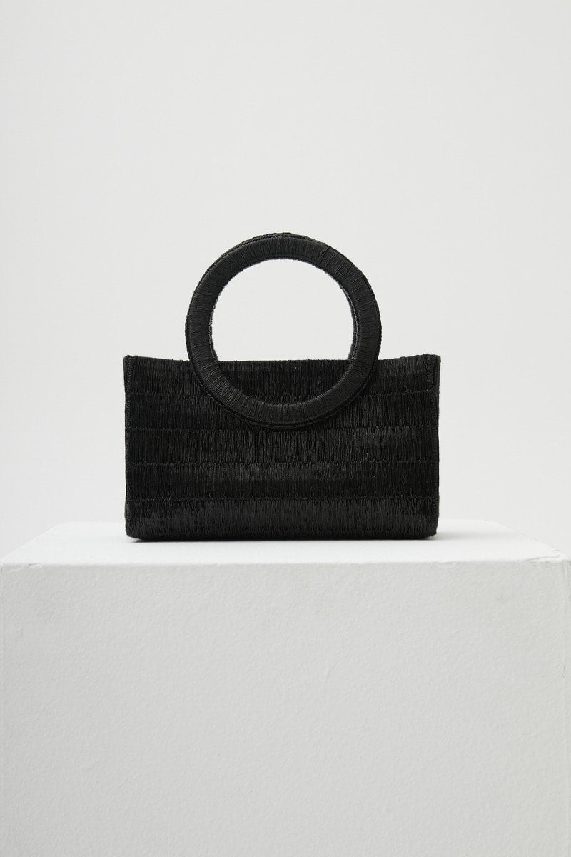 31 round handle bag  (Thin Glossy black) - LINGER GALLERY