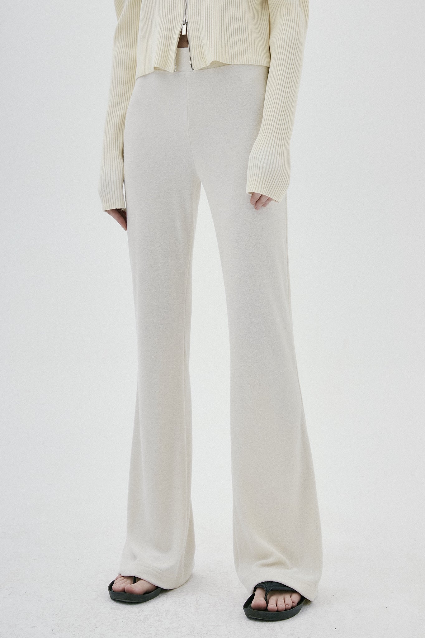 31 soft touch terry trousers (cream) - LINGER GALLERY
