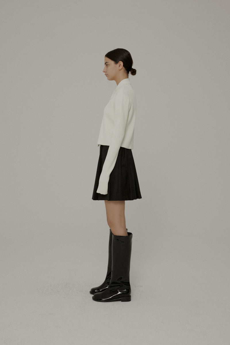 31 pleated mini skirt (black) - LINGER GALLERY