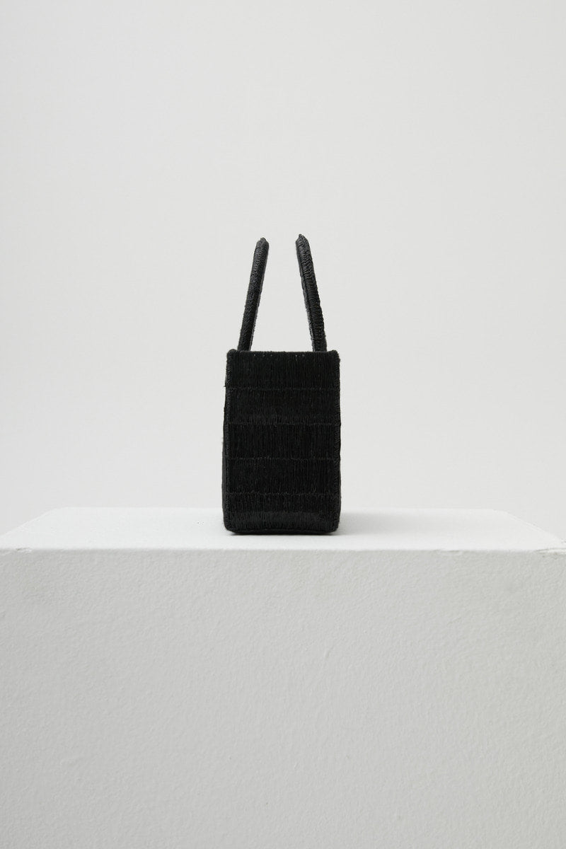 31 round handle bag  (Thin Glossy black) - LINGER GALLERY