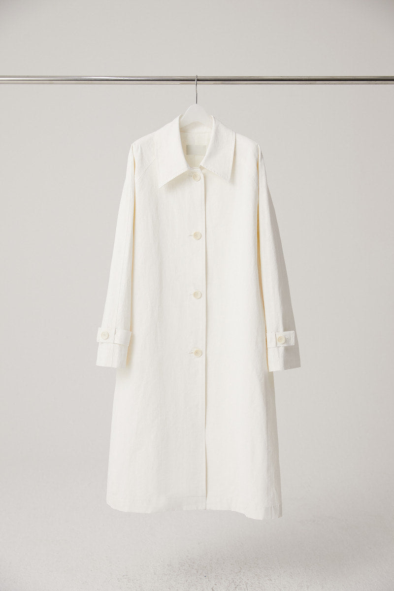 31 classic single trench coat (off white) - LINGER GALLERY