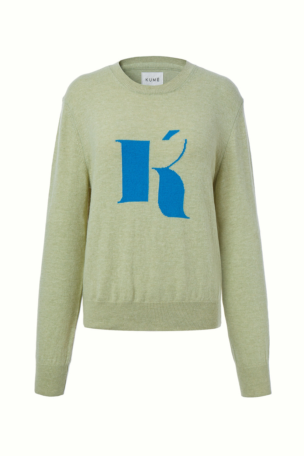 CASHMERE BLEND LOGO SWEATER, LIME