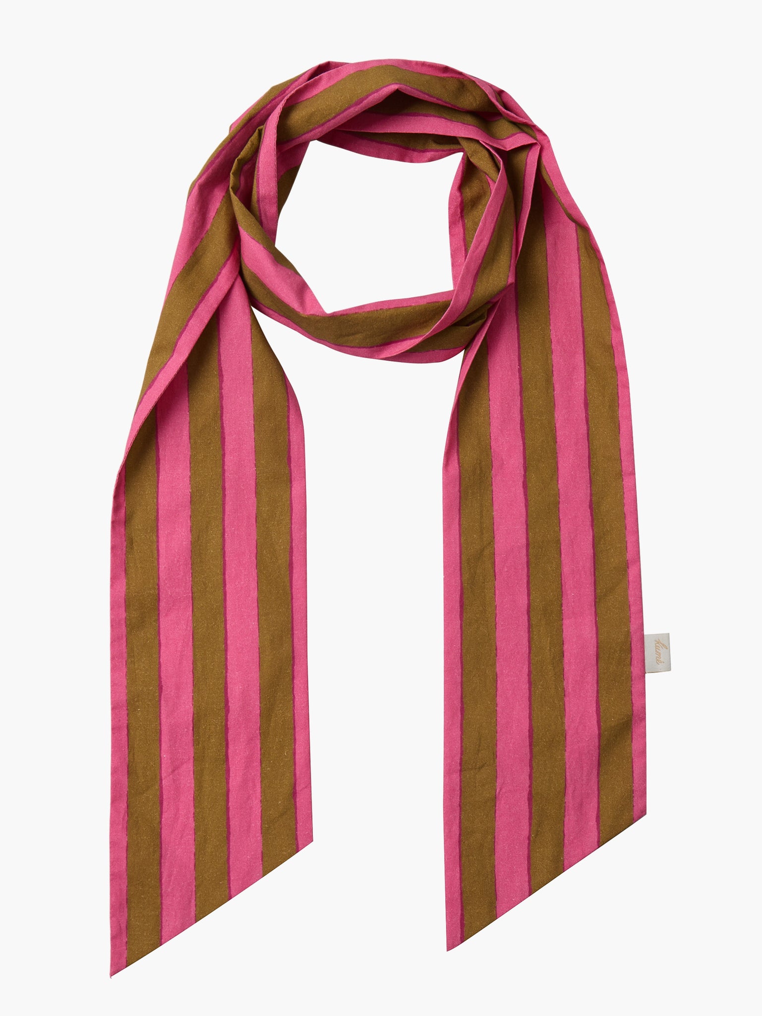 Multi-Striped Scarf, Pink Brown
