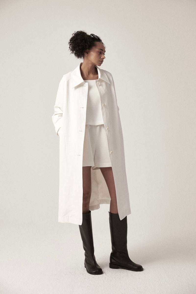 31 classic single trench coat (off white) - LINGER GALLERY