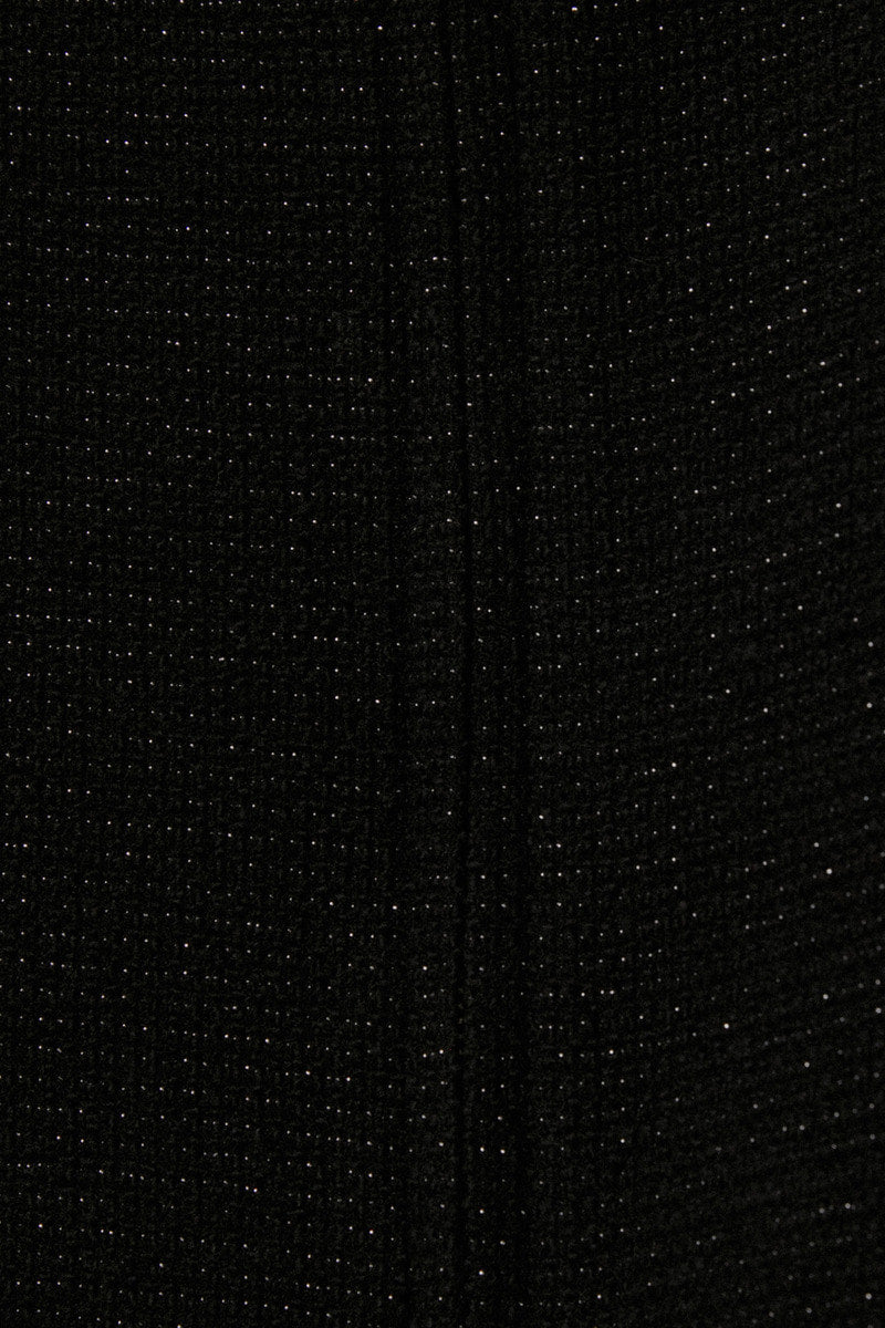 31 wool blend tweed zip up jacket (black) - LINGER GALLERY