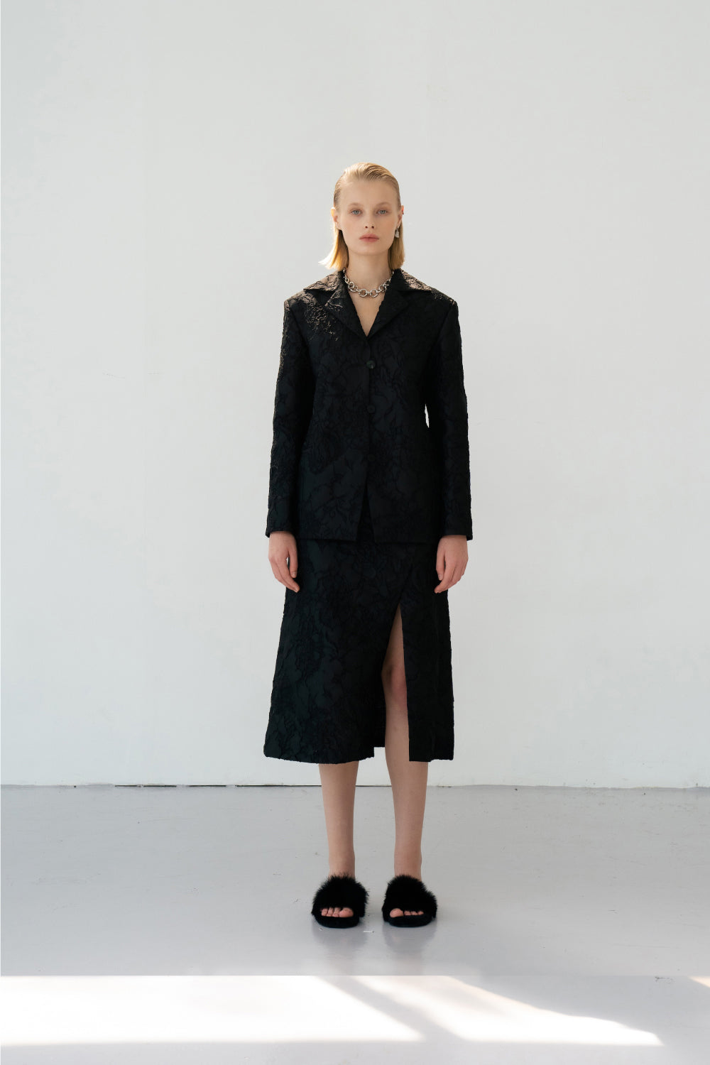 Alexandra Jacquard Tailored Jacket - LINGER GALLERY