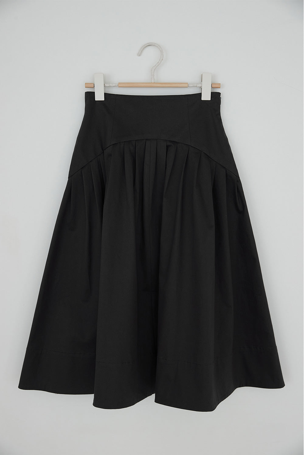KAIKI Cotton Spandex Flare Skirt Gray