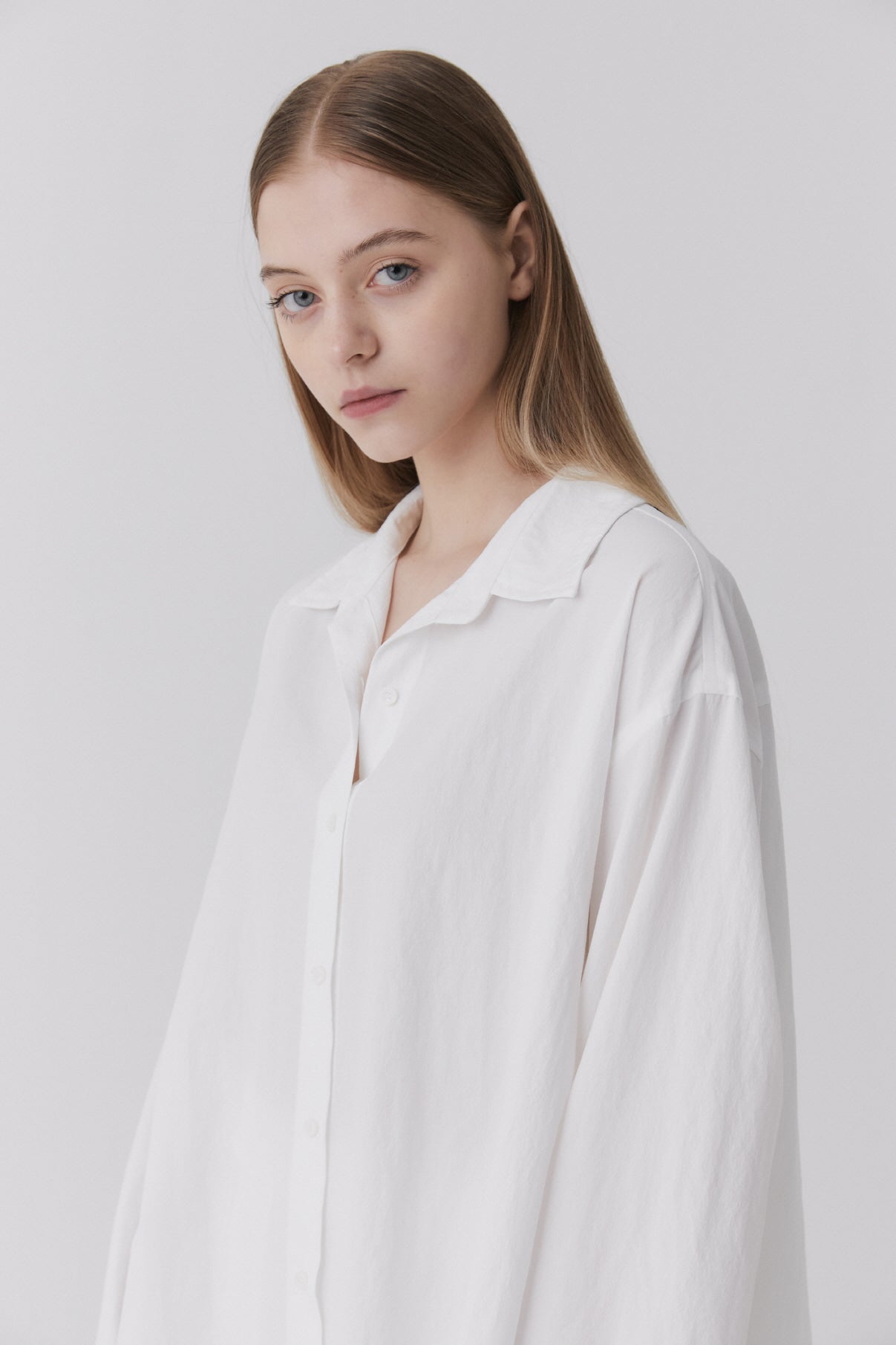31 waved line shirts (white) - LINGER GALLERY