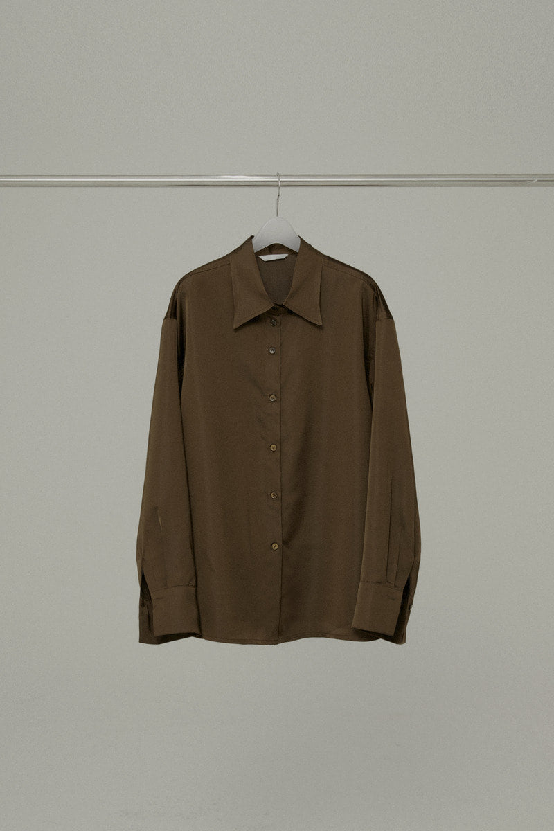31 silky shirts (brown) - LINGER GALLERY