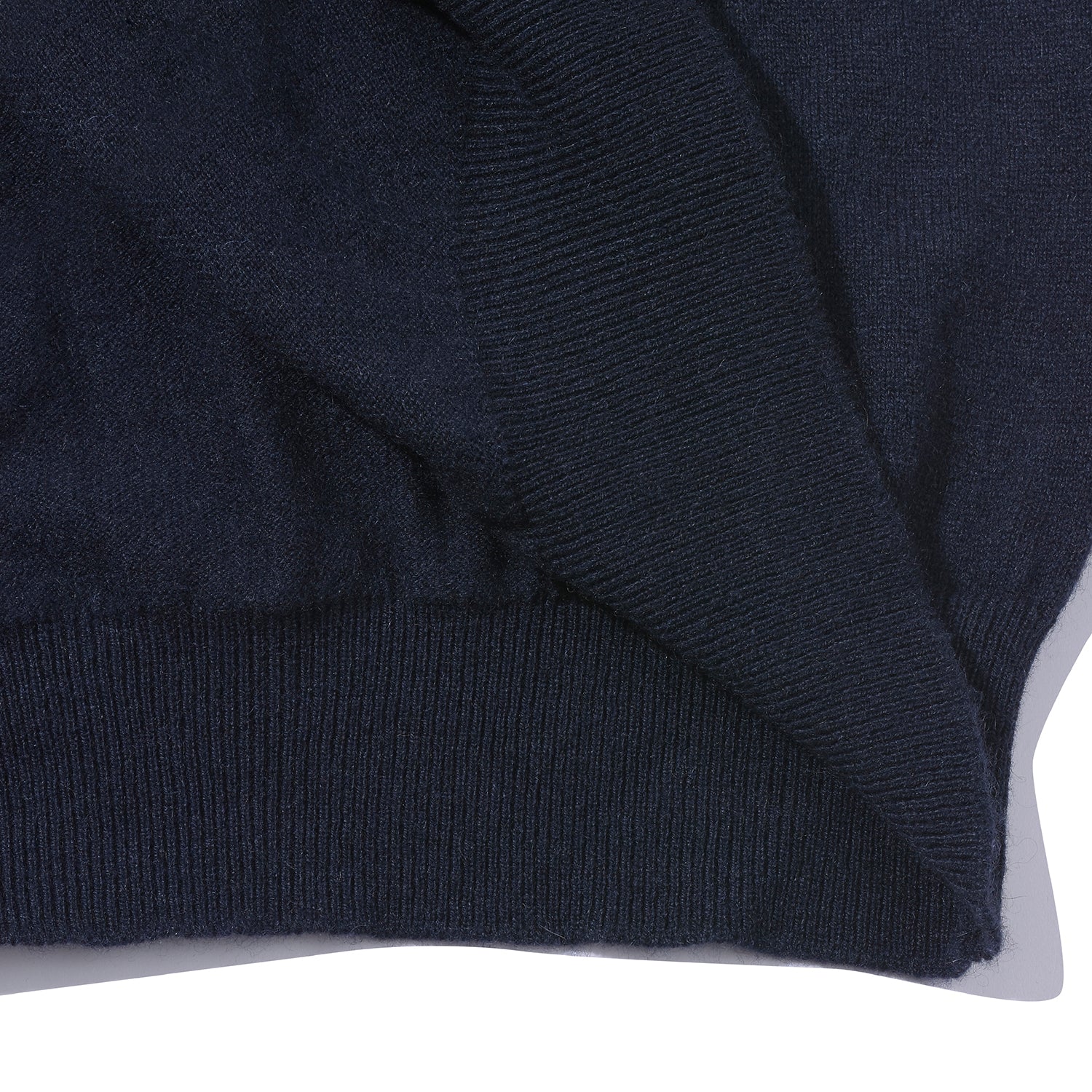 Navy Cashmere Knitted Rugby Shirt