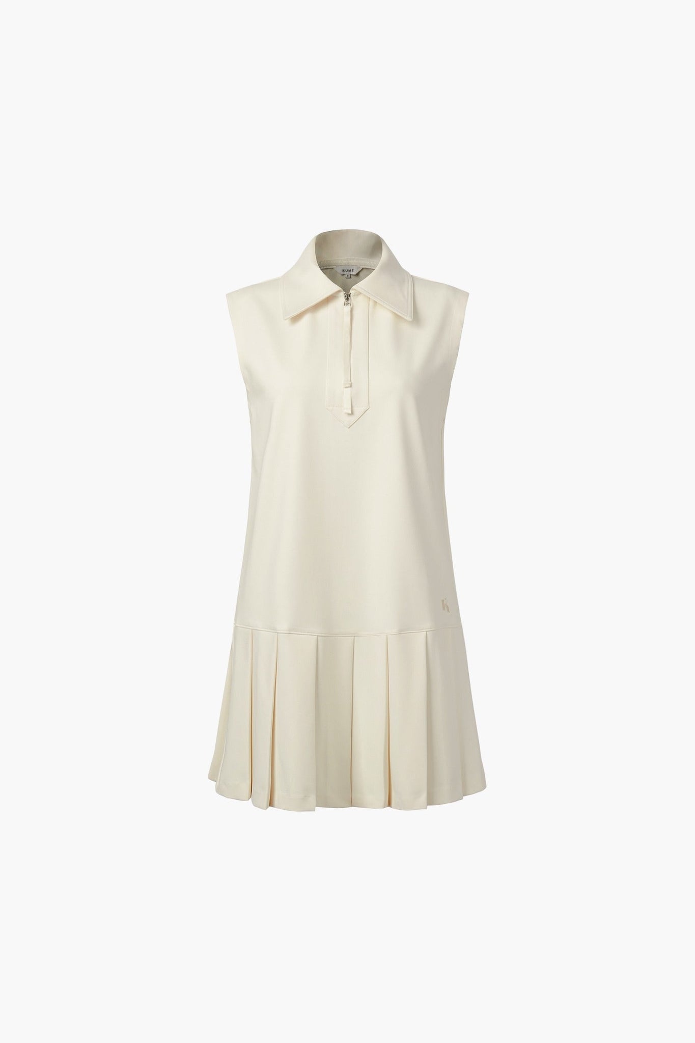 PLEATED ZIP-UP MINI DRESS - LINGER GALLERY