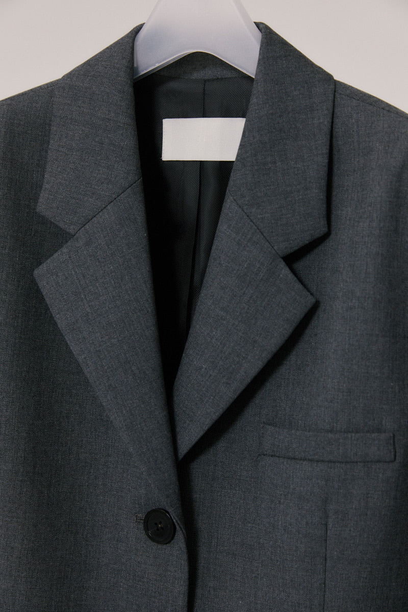 31 classic wool single blazer (grey)