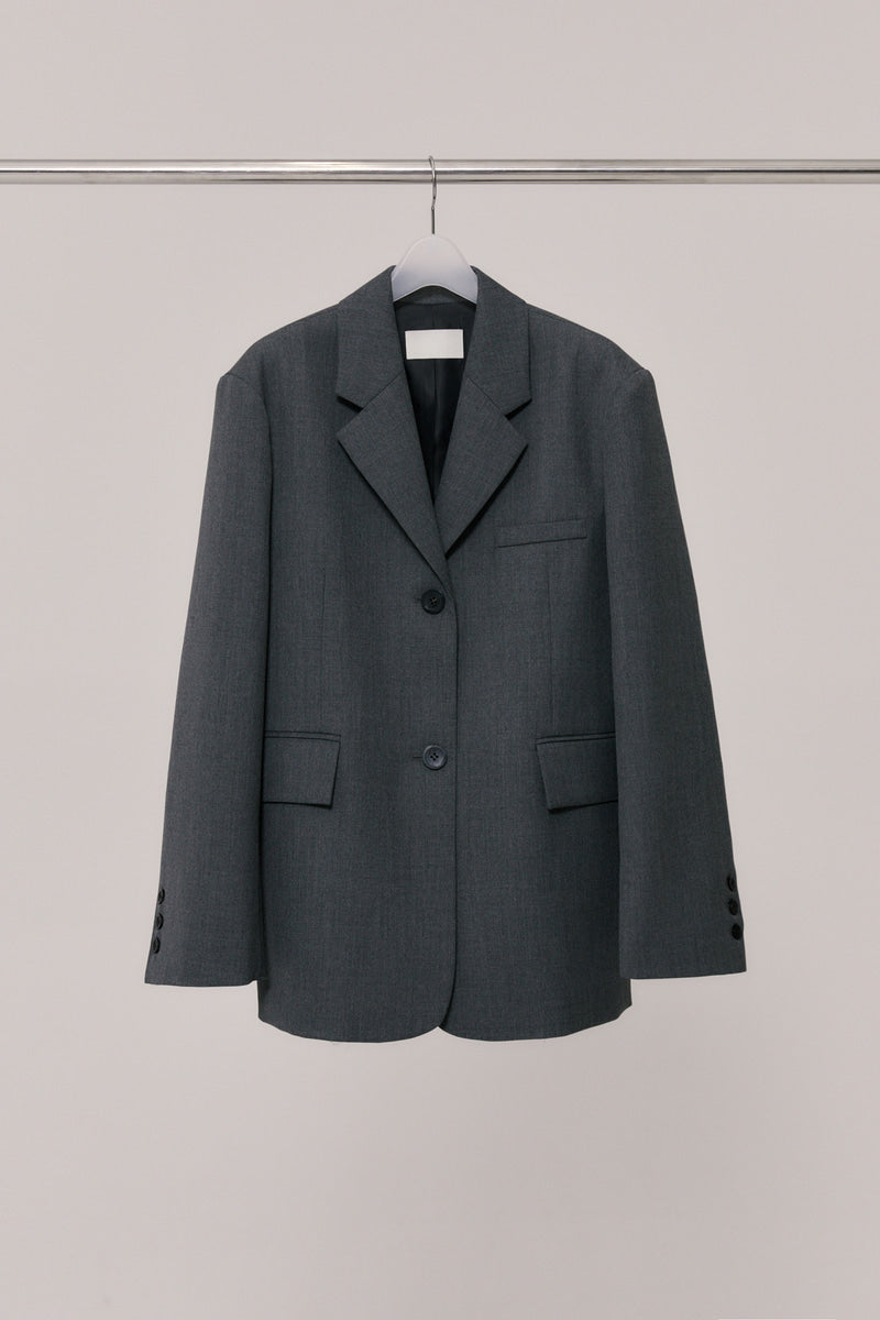 31 classic wool single blazer (grey)